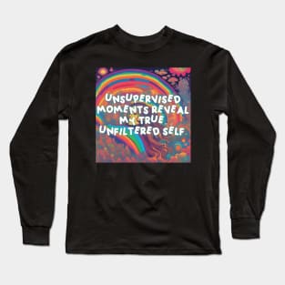 Unsupervised moments reveal my true, unfiltered self. Long Sleeve T-Shirt